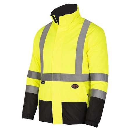 Hi-Vis Reversible Safety Jacket, Waterpoof/Breathable, Hi-Vis Yellow, XL